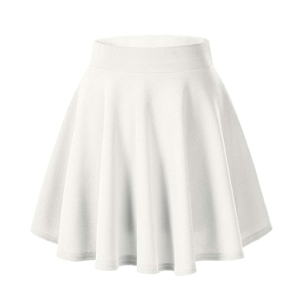 Versatile White Flared Mini Skirt for Women - 6 Sizes