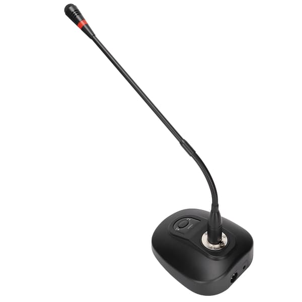 Gooseneck kablet mikrofon justerbar skrivebordsmikrofon med XLR til 6,35 mm kabel til konferenceudsendelse 100‑240VEU stik