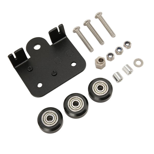3D-ekstruder bakstøtteplate med remskive, ekstruderende bakplate for Ender 3 3s 3 Pro CR 10 CR 10S S4 S5-serien 3D-skrivere
