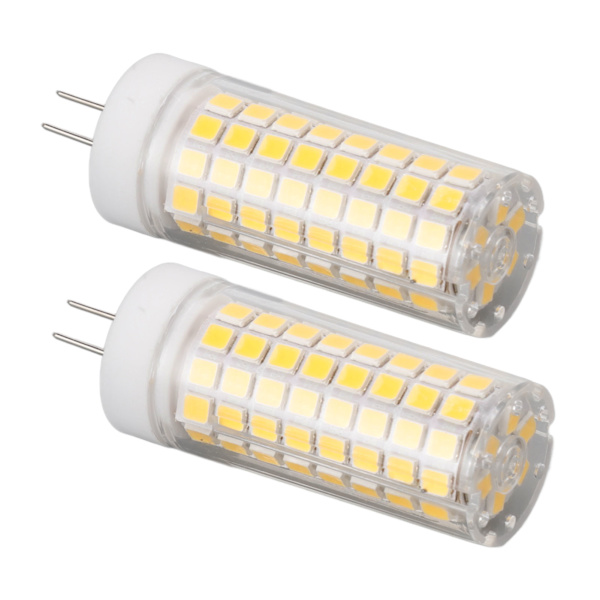 2 stk LED majslampe keramik 102 lysdioder G4 fatning 10W dæmpbar halogenækvivalent 100W AC100-120V naturligt lys