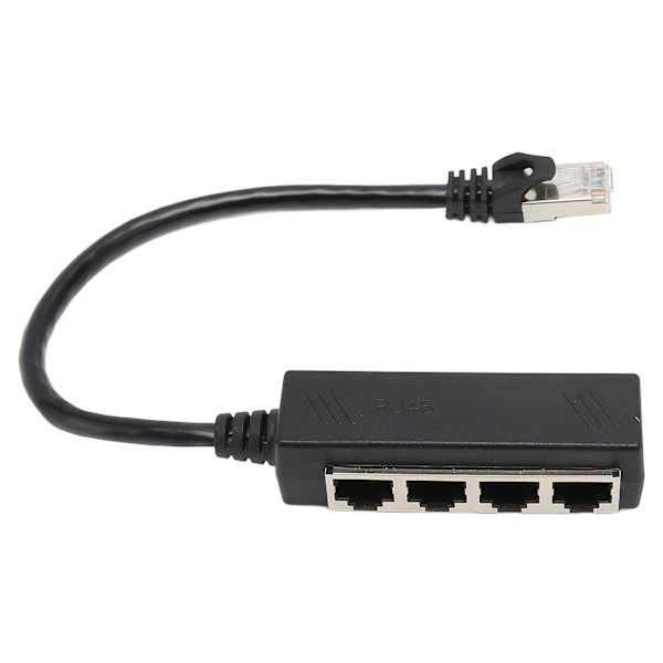 RJ45 Ethernet Splitter Kabel Enpunkts Fire Ethernet Kabel Splitter ABS PCB RJ45 Splitter Adapter for Bærbar Datamaskin