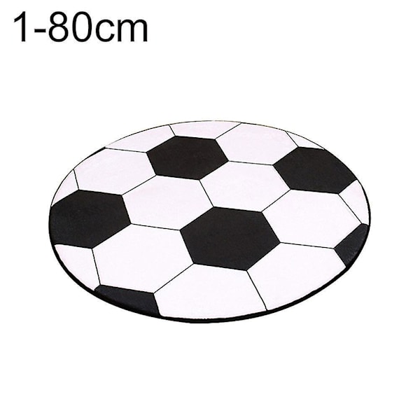 Football Basketball Pattern Round Chair Mat 80cm - Home Decor Rug