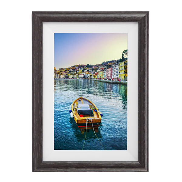 10 tommer WiFi Smart digital fotoramme Billedram Brun trækorn Sender videobilleder AU-stik 100‑240V