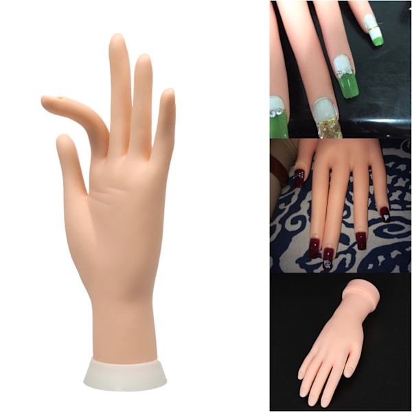 Flexibel mjuk böjningsdocka Modellmålning Övningsverktyg Nail Art Hand för träning av konstgjord hand