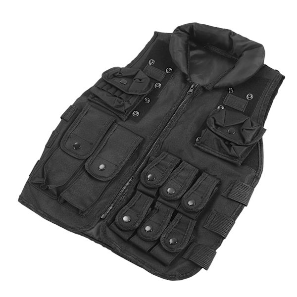 Skydevest Militærvest Træningsvest Beskyttende Felt Multilommevest til Børn 50cm