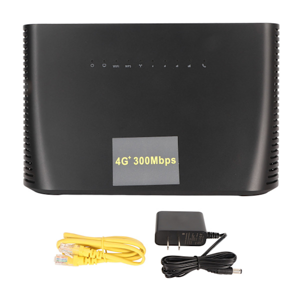 4G trådlös router 300Mbps 4G LTE CAT4-router Bärbar WiFi-router med WAN LAN-port för hemmahotellkontor 110‑240V US-kontakt