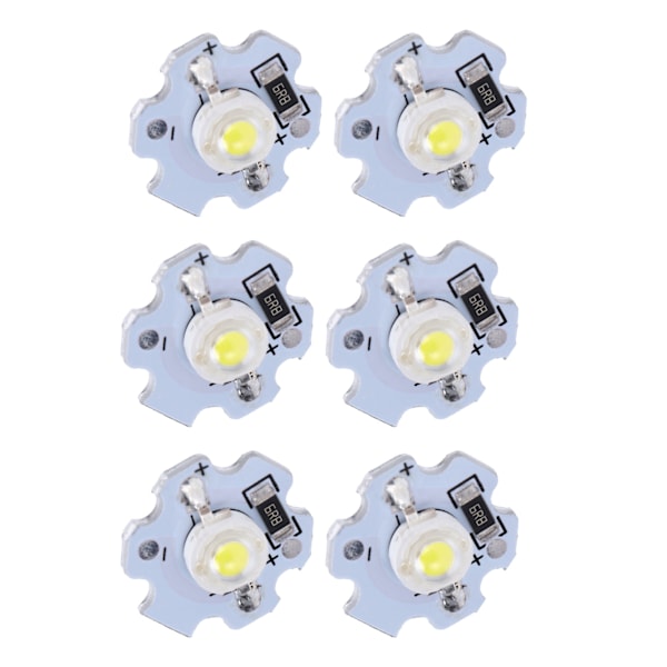 25 stk 5V LED-chips 200LM 1W Højtydende LED-lamper til DIY-belysningsarmaturer Ren hvid 6000-6500K