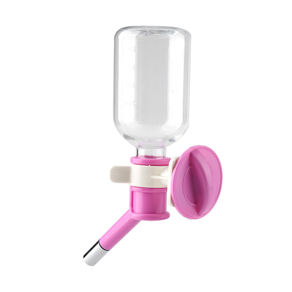 Hængende Vandflaskehoved Fontæne Bærbar Katte Vanddispenser (S 250ml Rosa)