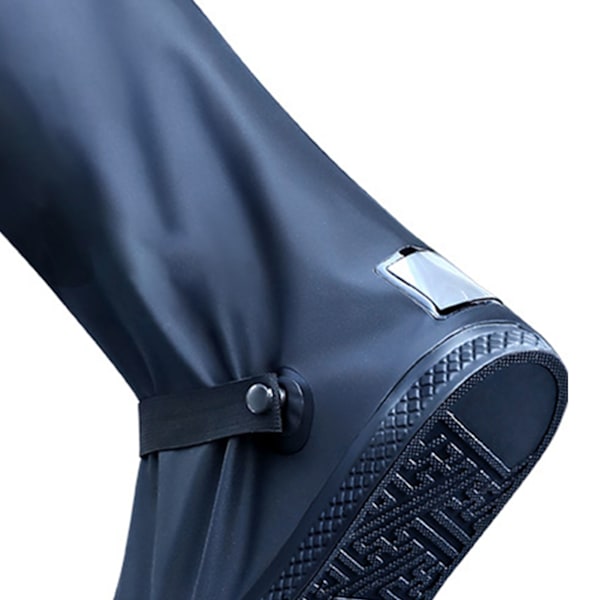Regnstøvlebeskyttelse Anti-Slip Letvægts Gradientbogstaver Design PVC Vandafvisende Skocover med Reflektor 2XL (42-43)
