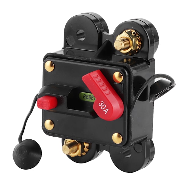 Bilstereo System Sikringsholder Automatisk Strømbryter 12V-24V DC Bil Båt Stereo Beskyttelse 30A, 78x51x38mm