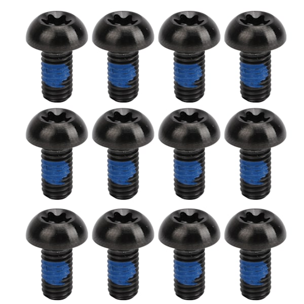 12 stk. Cykel Skivebremse Rotor Monteringsbolte T25 Cykelskruer TC4 Titanium Alloy M5 x 10mm Sort