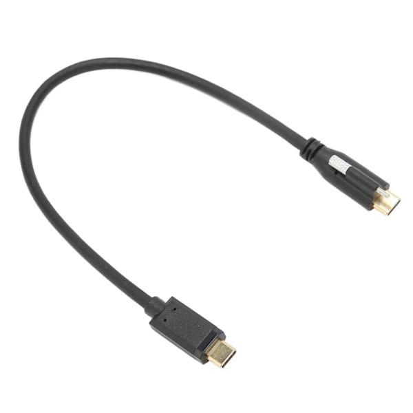 USB 3.1-kabel C til C hann til hunn med låsemutterCa 11,8 tommer lang USB C til USB C-kabel for telefon Laptop laderUSB C hann til USB C hunn
