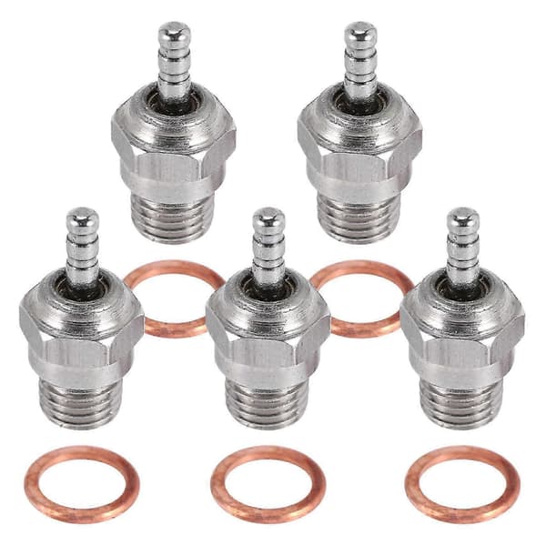 5 stk. N3 gløderør, varm gnist til nitrobil RC-motor Silver