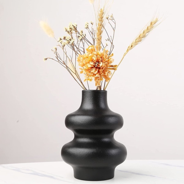SHMSHNG Dekorativ vas Circle Keramisk Blomstervas, Modern Ornament Vas