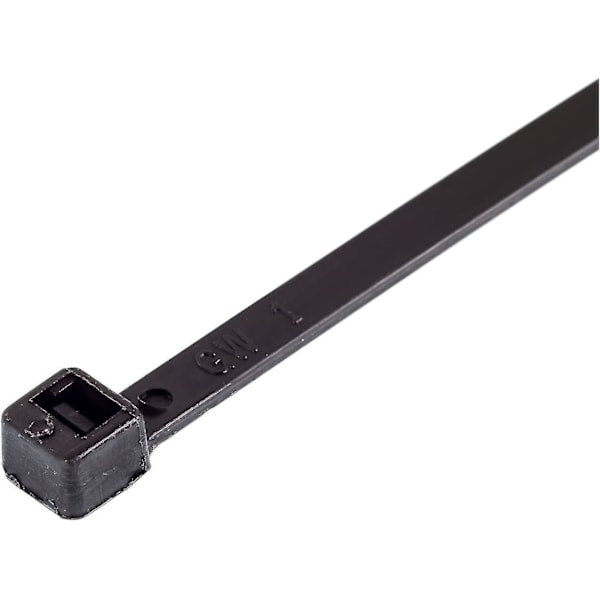 Sølv Kabelbinder - Pakke med 100, 370mm x 4.8mm - Premium Nylon Zip, Svart 300mm x 4.8mm