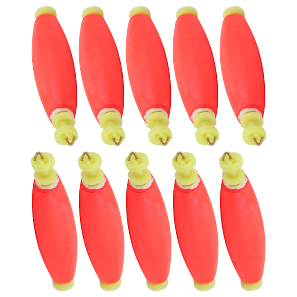 10 st EVA Fiskeskum Fjäderflytande Bobber MultiPurpose Fiskfoderbeten Oval typ