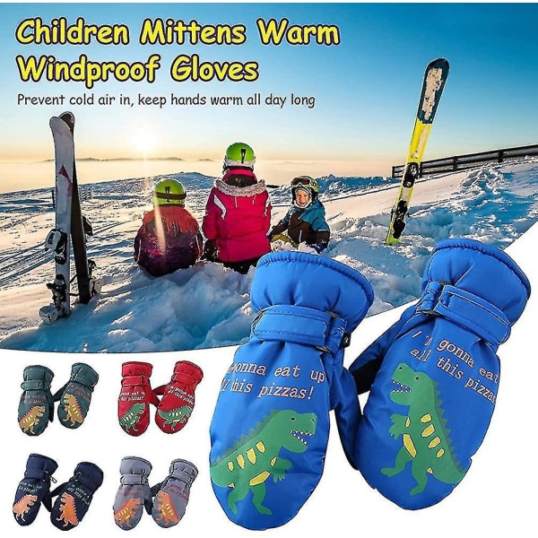 Skihandsker til børn Vinterhandsker Warm Thicken Cold Protection Vindtæt