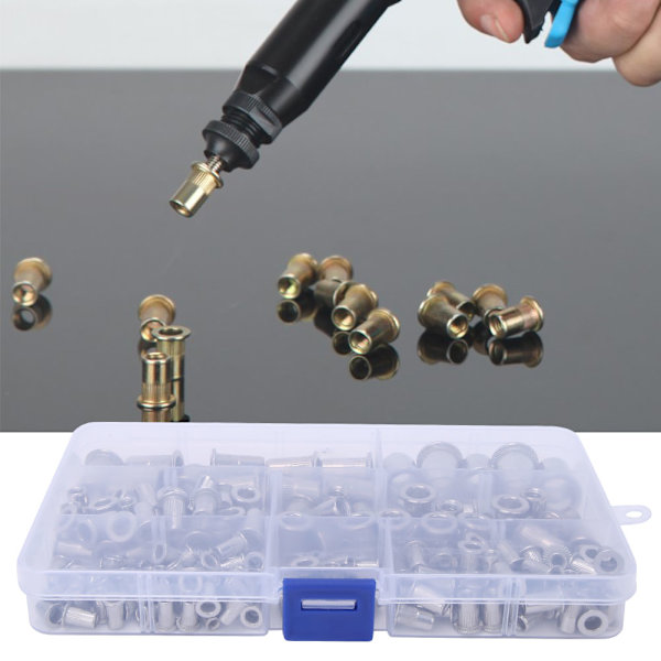 【NX】165 st nitmutter rostfritt stål 304 M3~M10 dragmutter fackkit