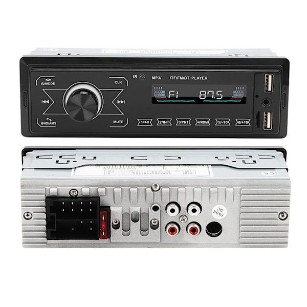 Auton MP3-soitin, kaksi USB-porttia, Bluetooth, stereokaiutin, radio, kosketusnäyttö, värilliset valot, viihdejärjestelmä