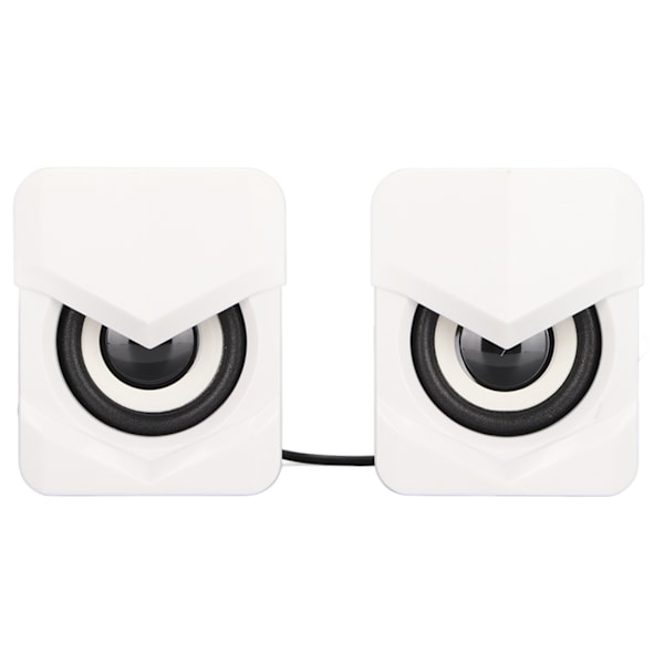 Desktop-högtalare USB-driven tung subwoofer Desktop-mini-LED-högtalare för PalyStation4 hemdator LaptopWhite