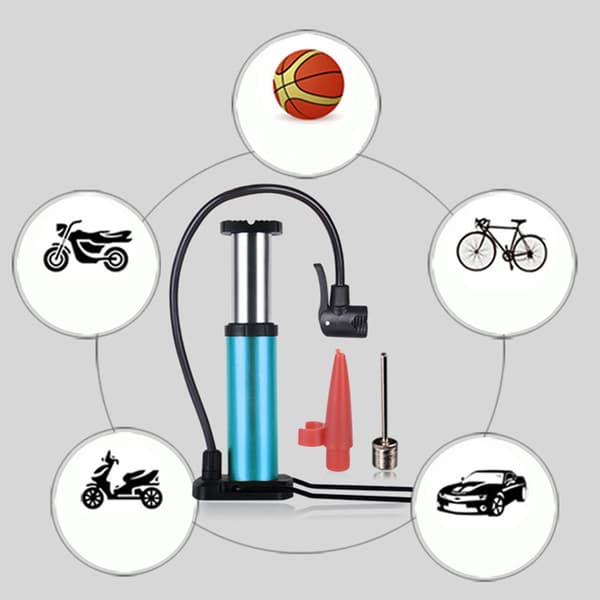 Cykelpump Fotpump Mini Bärbar Högtrycks Golv Luftpump Däck Luftpump (Blå)
