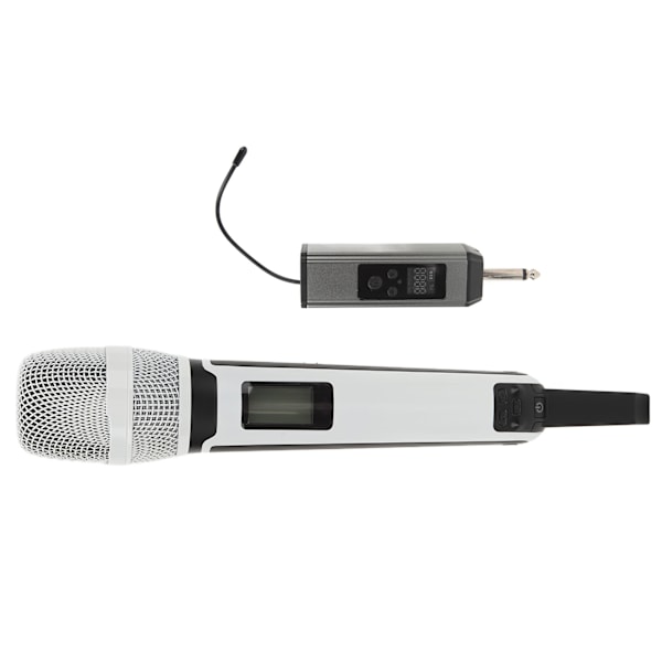 Trådløs Mikrofon Metal Støjreduktion UHF Håndholdt Ledningsfri Dynamisk Kardioid Mic Sæt til Karaoke Live Streaming Tale Sang Hvid