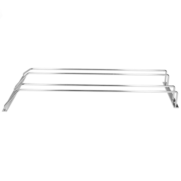 Rustfritt stål dobbelt rad vinglass Stativ Oppbevaringsstativ Henge Stemware Holder under skap