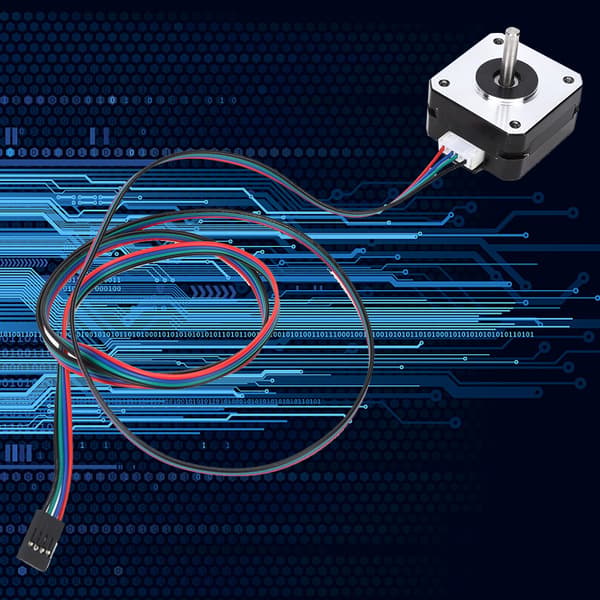 Nema 17 Steppermotor 2 Faser 1.8° DC 4.1V Motor Passer til Ekstruder