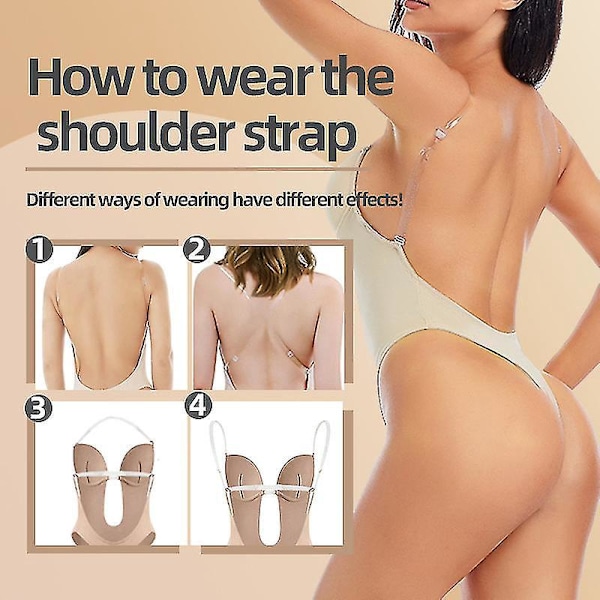 Rygfri Body Shaper BH til Kvinder - Hudfarvet, U-Udsnit Design