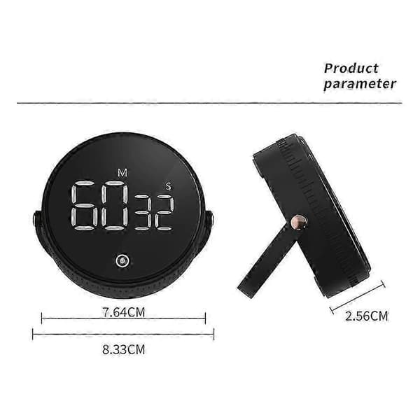 Digital kökstimer väckarklocka stor LED-display högljudd larm magnetisk stativ White