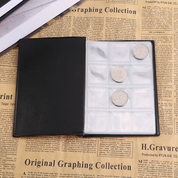 Nya 120 fickor 10 sidor World Coin Storage Folder Album Pengar Insamlingshållare Bok Röd