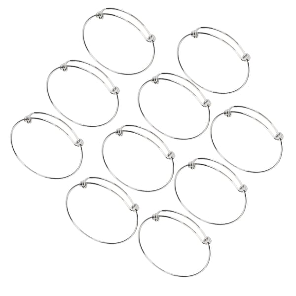 10 stk. armbånd i rustfritt stål 1,6 mm justerbart utvidbart spiralarmbånd DIY-tilbehør