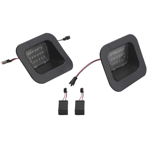 Røgfarvede bageste nummerpladelys LED-nummerpladelys til Dodge Ram 1500 2500 3500 2003-2018 Smoky musta