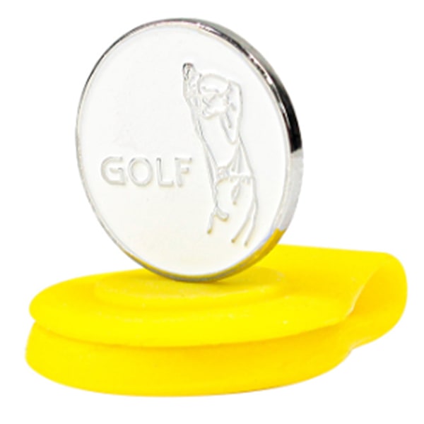 Magnetisk Golfhat-Klips Golfkasket-Marker Silikon Stabil Fiksering Golftræningshjælpemiddel Tilbehør Til Sport Udendørs Gul