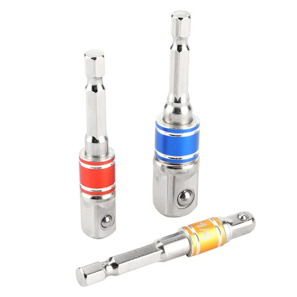 3 st/set sexkantsborrhylsa Adapter Drive Elektrisk slagskruvdragare 1/4in 3/8in 1/2in Typ B