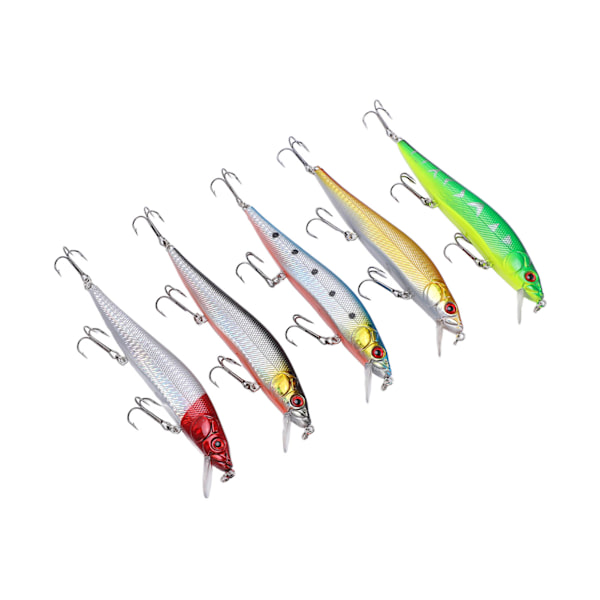 5st 22g 13,5cm Luya Mino Fiskedrag Rostfria krokar Konstgjorda fiskebete