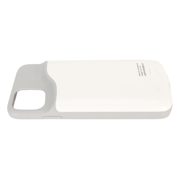 Telefonbatterifodral för IOS 11 Pro Max 6,5 tum förlängt laddningsskydd 6000mAh Uppladdningsbar indikator Slimt fodral Vit