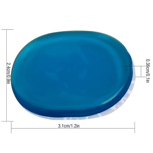 6 ST Transparent Silica Gel Trommedæmper Kit Lilletromme Lyddæmper Pad Paste (blå)