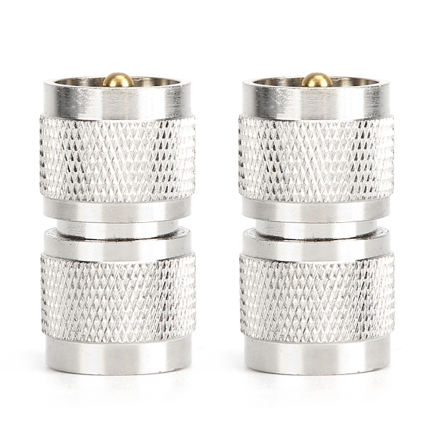 2 stk PL259 UHF hann til hann kontaktkontakt RF koaksial koaksialadapter