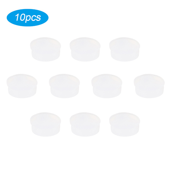 10 stk gummifløjtehullplugger Erstatningssett Musikinstrumenttilbehør 7x2,5mm Transparent CF99