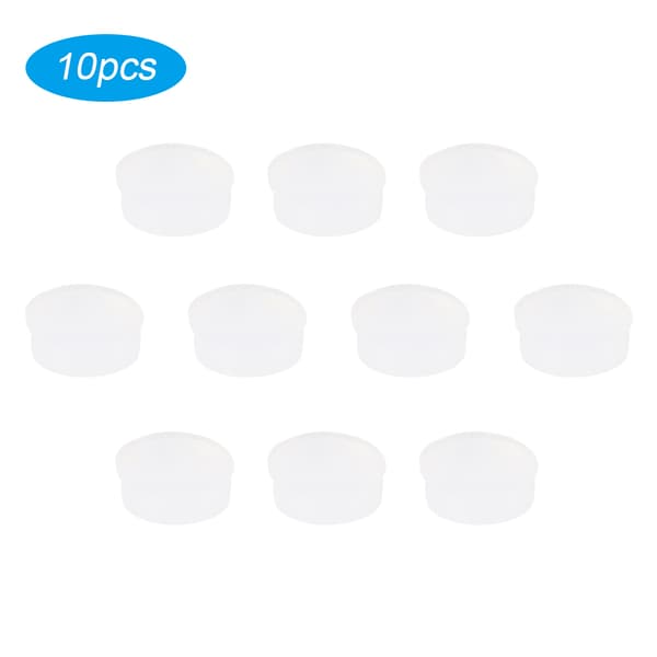 10 stk gummifløytehullplugger Erstatningssett Musikkinstrumenttilbehør 7x2,5mm Transparent CF99
