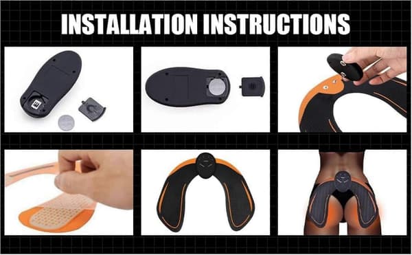 Zorvera Butt Trainer Compatible with Women, Smart Portable Seat Machine with 6 Adjustable Modes Compatible with Home Workout 2-Pack*Charging Model 2set*Charging model size