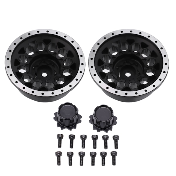 2st RC-vanteet ammattimainen alumiiniseosvanteet Axial SCX6 1/6 RC-autolle Balck