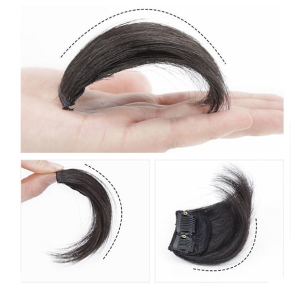 Rett hårstykke 11,8 tommer Lengde Tykt Fluffy Lett Elastisk Klips Dame Frisyre for Fest Bursdag Cosplay Lys Brun 11,8 tommer
