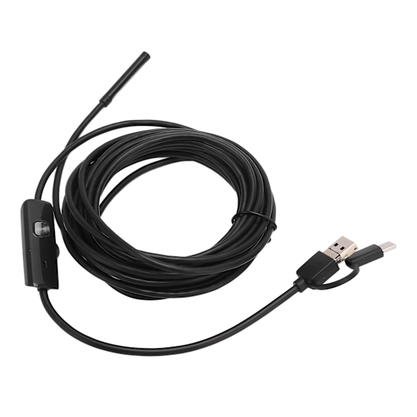 Endoskop 5,5 mm 3 i 1 USB Borescope Kamera IP67 Vandafvisende til Inspektion Vedligeholdelse 5m / 16,4ft