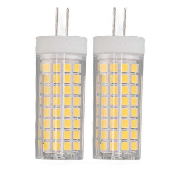 2 stk LED majslampe keramik 102 lysdioder G4 fatning 10W dæmpbar halogenækvivalent 100W AC100-120V naturligt lys