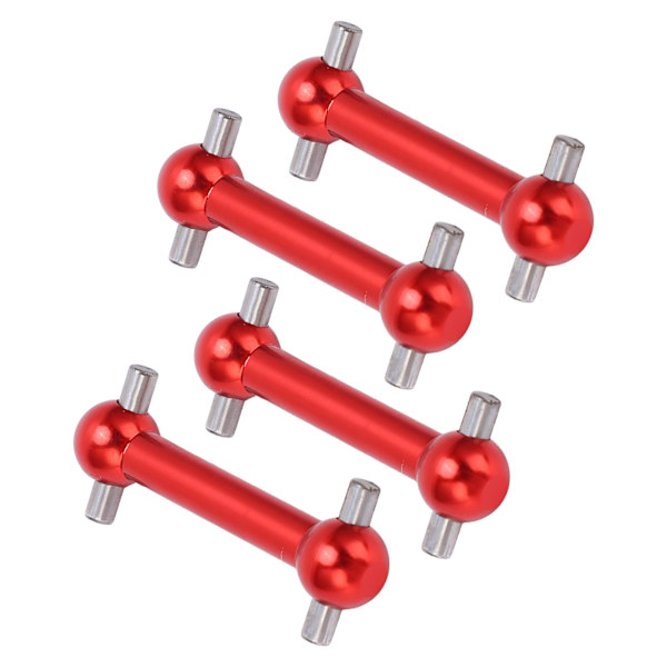 4st aluminiumlegering hundbens drivaxelset för Tamiya TT01 TT02 RC biluppgraderingsdelar Röd
