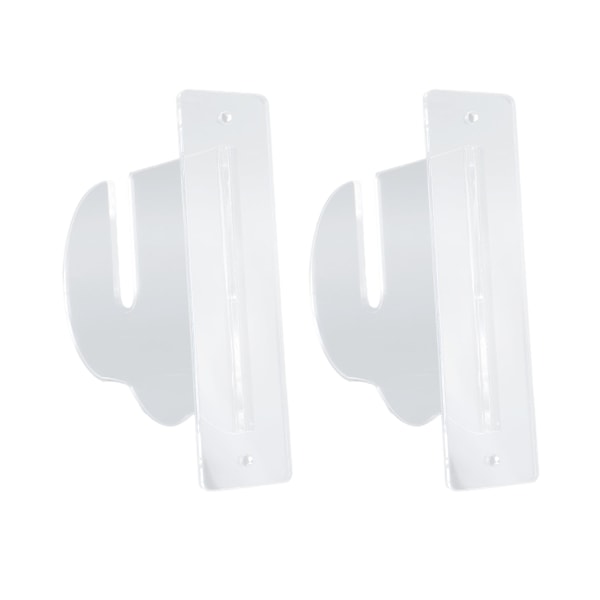 2 stk Skateboard Veggmontert Displaystativ Akryl Skateboard Veggfeste Horisontal Displaystativ for Longboard Snowboard Transparent