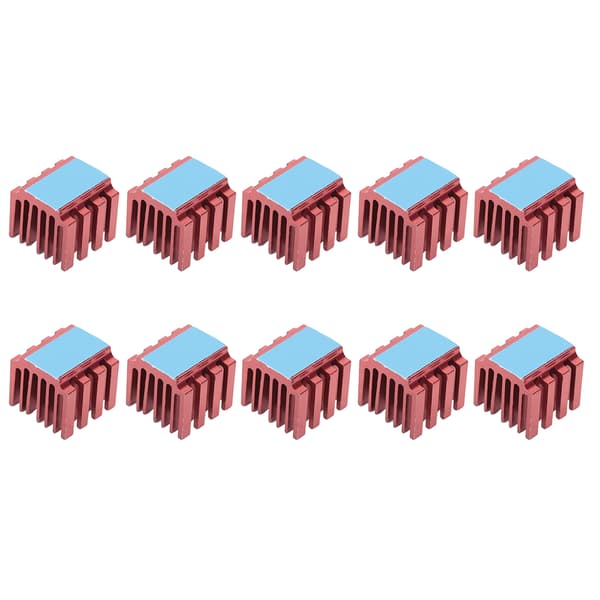 10 stk/sett kjøleribbe for stepper motordriver for 3D-printer TMC2100/TMC2208 stepperdrift