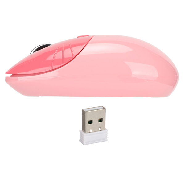 Trådløs mus Sød tegneserie Cat Paw 2.4G Dobbelttilstand computertablet Tre niveauer DPI Mini Silent Wireless Mouse Rosa